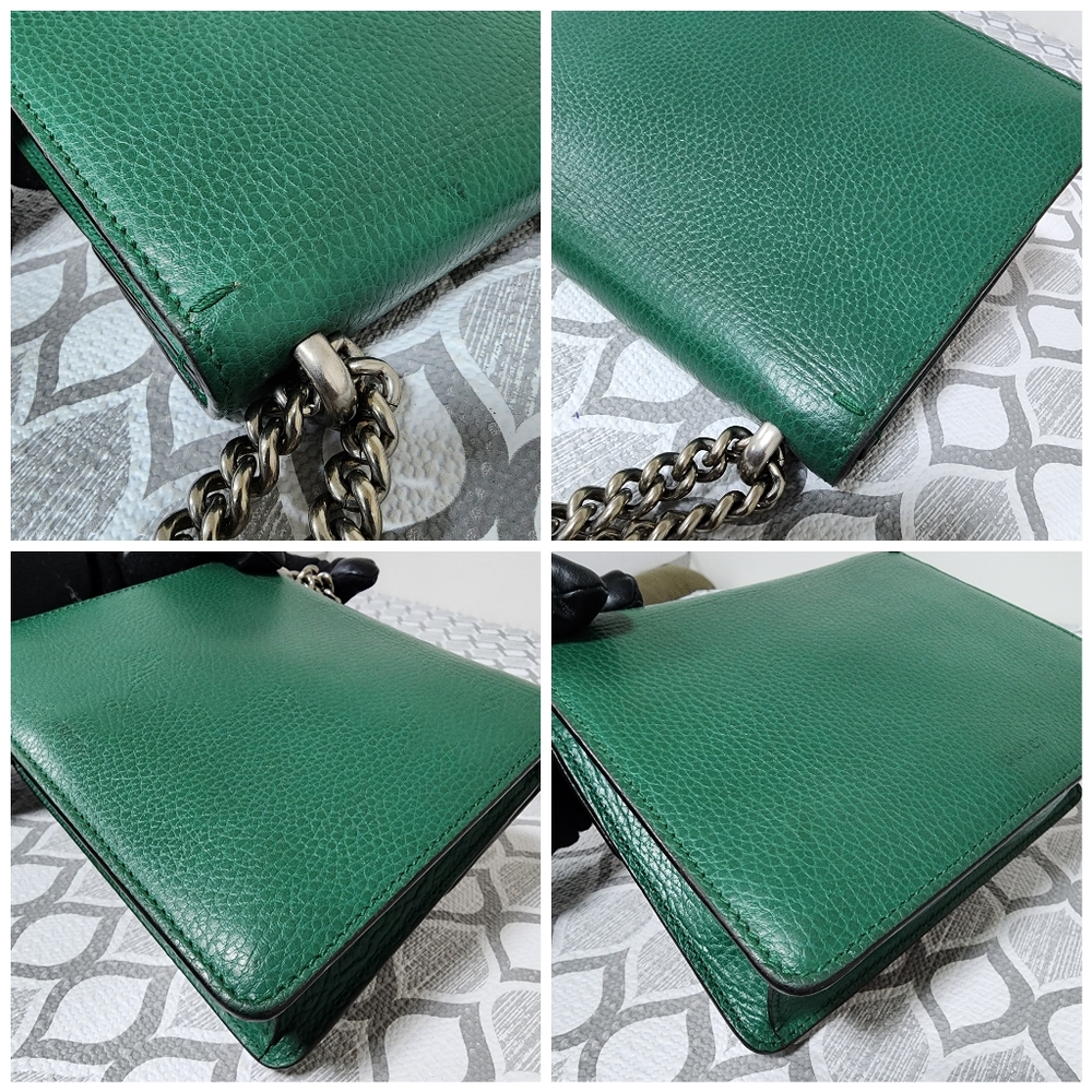 Gucci Small Leather Dionysus Crossbody Bag Green - Picture 15 of 16